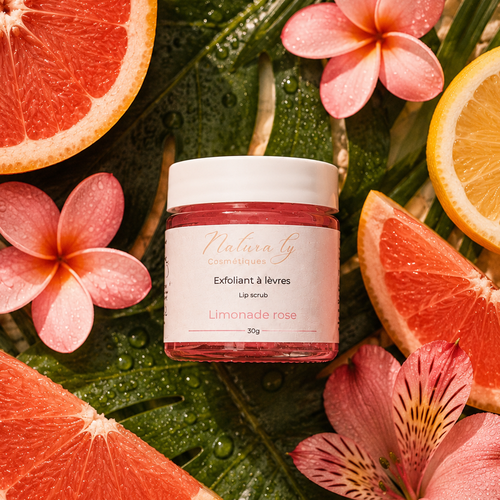 Exfoliant Lèvres Hydratant Limonade Rose 🍋
