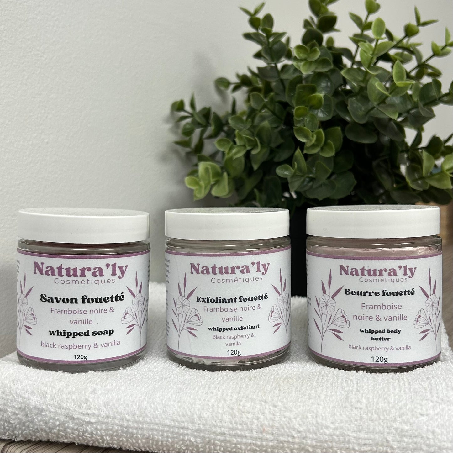 Trio framboise noire & vanille