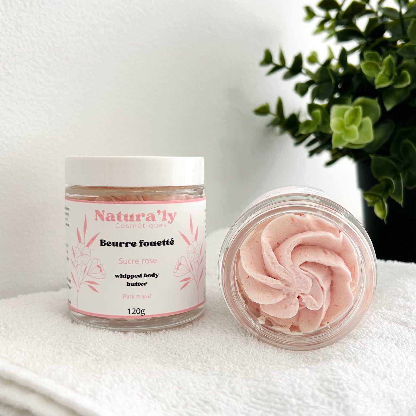 Beurre fouetté sucre rose