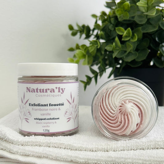 Exfoliant fouetté framboise noire & vanille