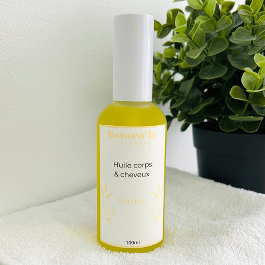 Huile corps & cheveux banane